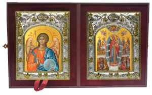Складень Ангел Хранитель и Всех скорбящих Радость, икона Божией Матери