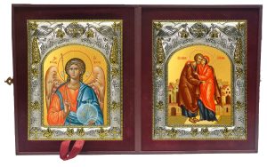 Складень Ангел Хранитель и Иоаким и Анна праведные богоотцы