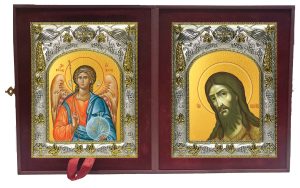 Складень Ангел Хранитель и Иоанн (Иван) Предтеча, Креститель Господень