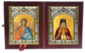 Складень Ангел Хранитель и Лука святитель, исповедник, архиепископ Крымский