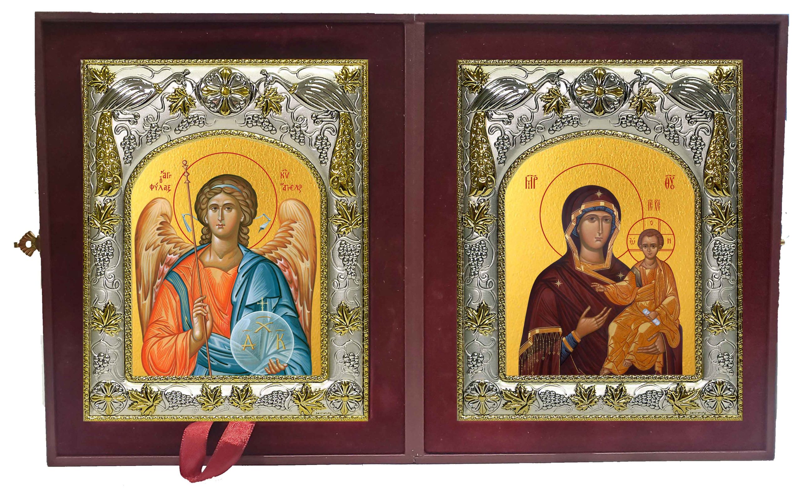 Складень Ангел Хранитель и Смоленская икона Божией Матери