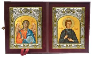 Складень Ангел Хранитель и Кира Оболенская, святая мученица