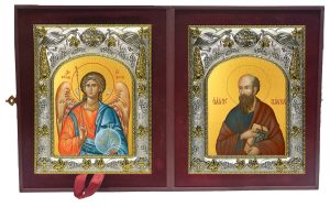 Складень Ангел Хранитель и Павел Апостол