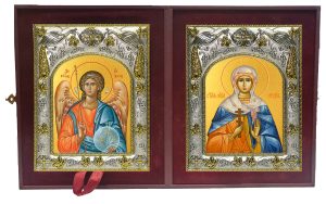 Складень Ангел Хранитель и Лидия мученица