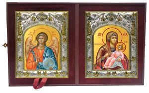 Складень Ангел Хранитель и Козельщанская икона Божией Матери
