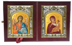 Складень Ангел Хранитель и Ватопедская икона Божией Матери