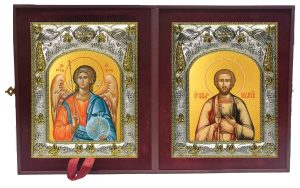 Складень Ангел Хранитель и Святой мученик Павел Кесарийский