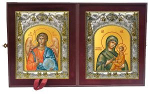 Складень Ангел Хранитель и Тихвинская икона Божией Матери