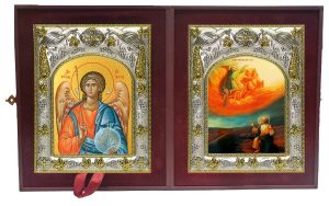 Складень Ангел Хранитель и Илия (Илья) пророк