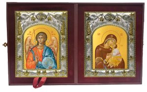 Складень Ангел Хранитель и Влахернская икона Божией Матери