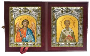 Складень Ангел Хранитель и Герман Константинопольский, святитель