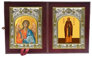Складень Ангел Хранитель и Трифон Вятский