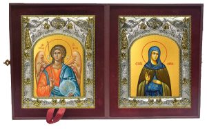 Складень Ангел Хранитель и Преподобная Марина Берийская (Македонская)