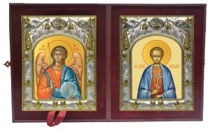 Складень Ангел Хранитель и Виталий Александрийский преподобный