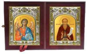 Складень Ангел Хранитель и Ферапонт Монзенский, Галичский, преподобный