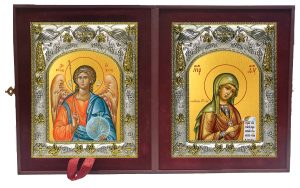 Складень Ангел Хранитель и Боголюбская икона Божией Матери