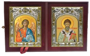Складень Ангел Хранитель и Спиридон Тримифунтский святитель