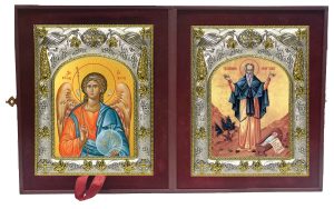 Складень Ангел Хранитель и Сисой Великий