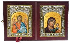 Складень Ангел Хранитель и Казанская икона Божией Матери