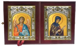 Складень Ангел Хранитель и Анастасия Узорешительница великомученица