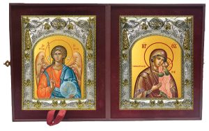 Складень Ангел Хранитель и Толгская икона Божией Матери