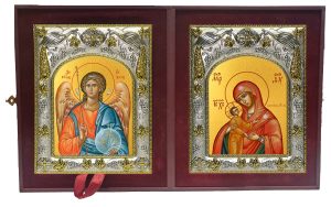 Складень Ангел Хранитель и Девпетерувская икона Божией Матери