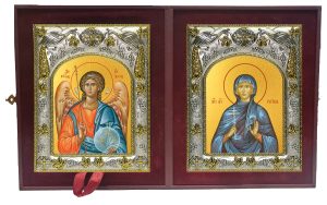 Складень Ангел Хранитель и Евгения римская великомученица