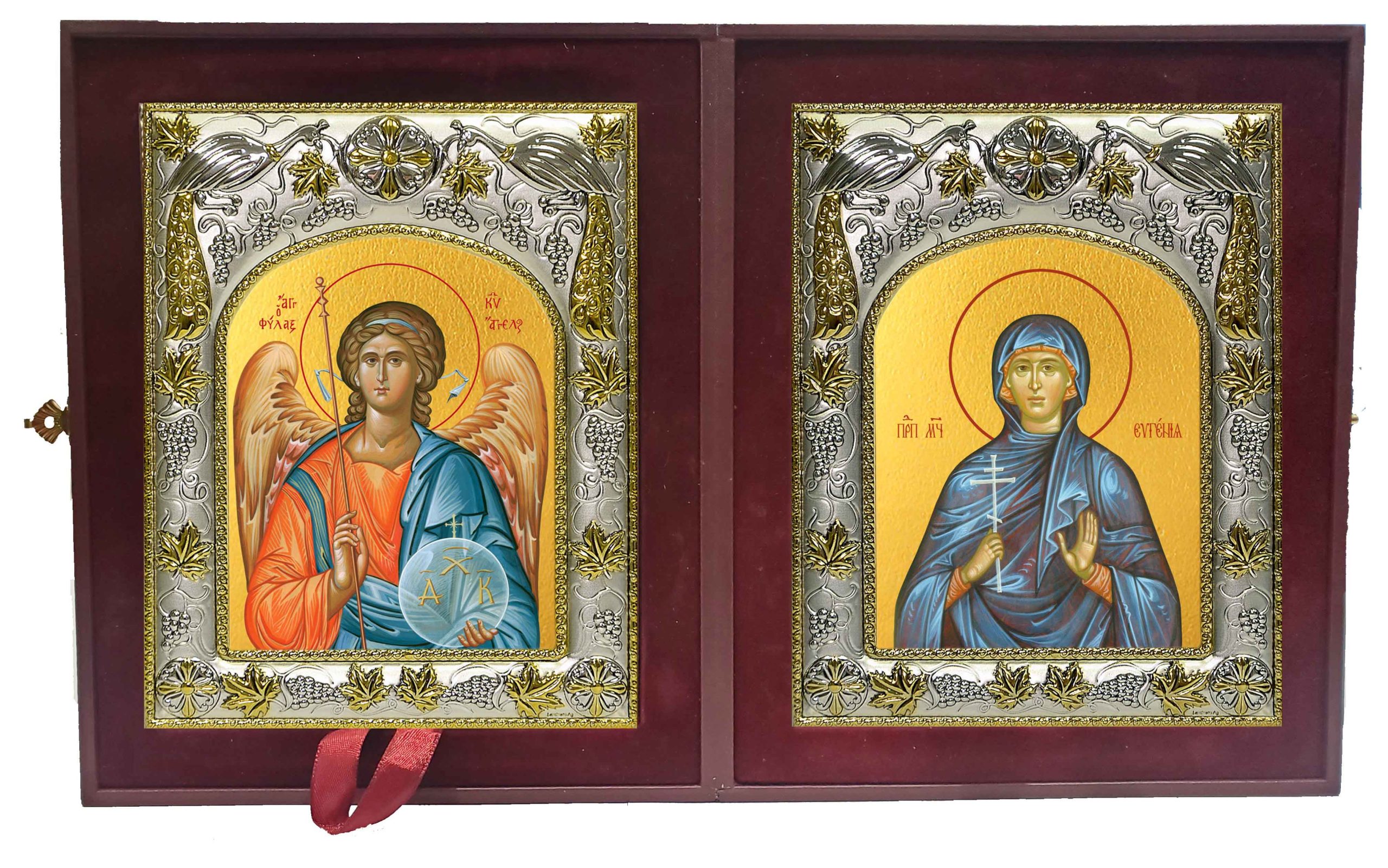 Складень Ангел Хранитель и Евгения римская великомученица