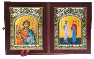 Складень Ангел Хранитель и Иоаким и Анна праведные богоотцы