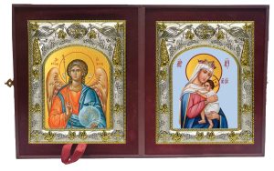Складень Ангел Хранитель и Отчаянных единая Надежда, икона Божией Матери