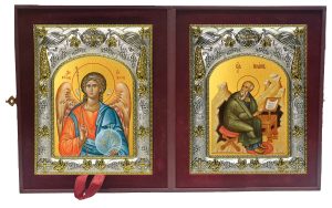 Складень Ангел Хранитель и Иоанн (Иван) Богослов апостол