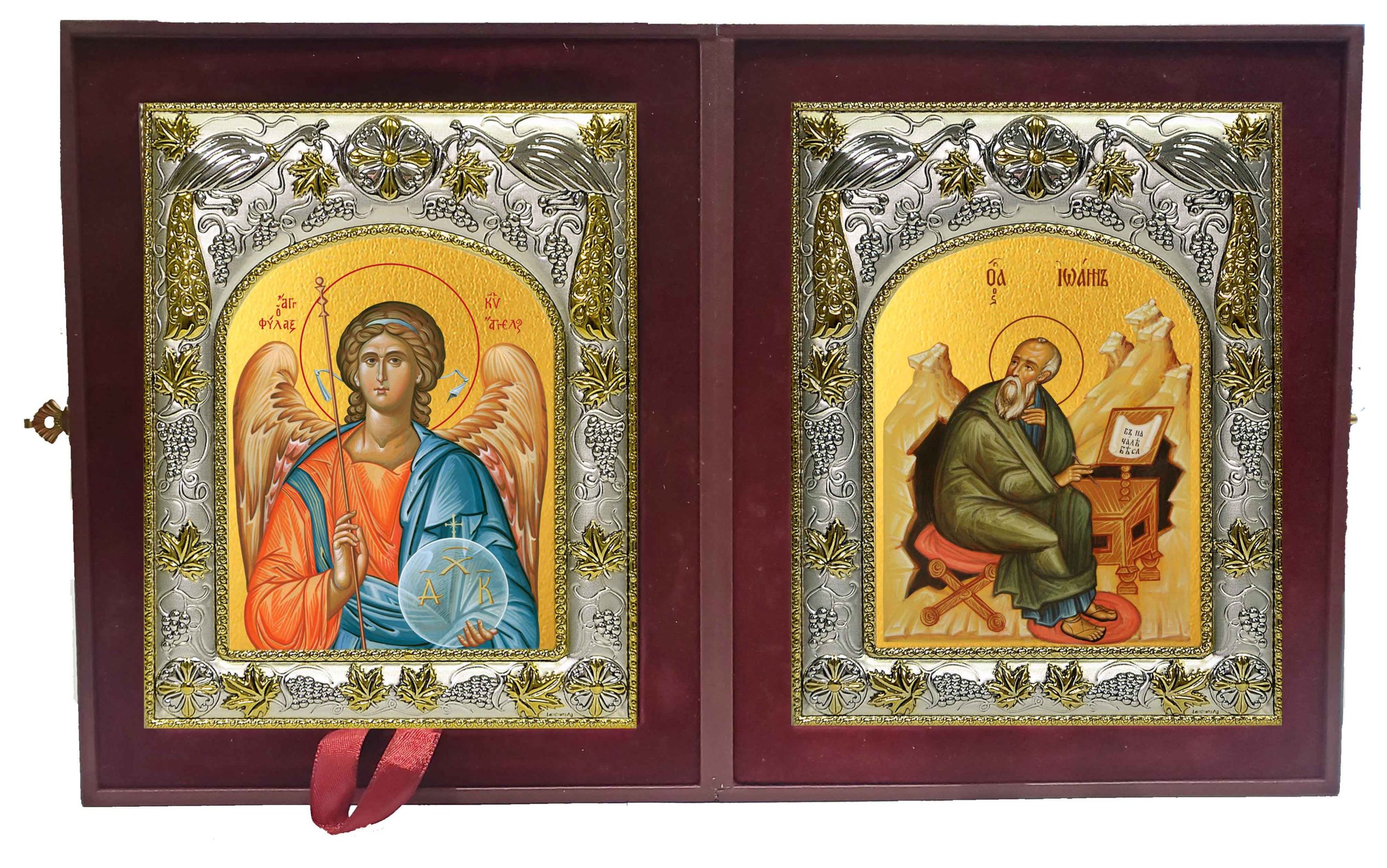 Складень Ангел Хранитель и Иоанн (Иван) Богослов апостол