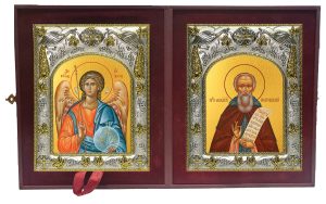Складень Ангел Хранитель и Макарий Желтоводский и Унженский преподобный