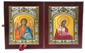 Складень Ангел Хранитель и Галина Коринфская мученица
