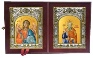 Складень Ангел Хранитель и Владимир равноапостольный