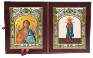 Складень Ангел Хранитель и Дионисий Ефесский, мученик