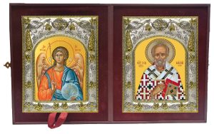 Складень Ангел Хранитель и Геннадий Константинопольский