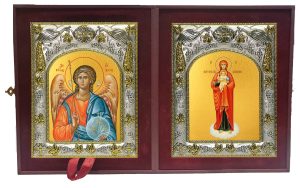 Складень Ангел Хранитель и Валаамская икона Божией Матери