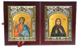 Складень Ангел Хранитель и Наталья (Наталия) Скопинская мученица