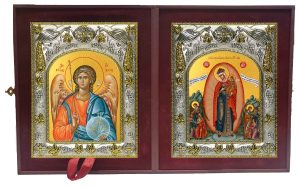 Складень Ангел Хранитель и Всех скорбящих Радость, икона Божией Матери
