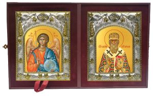 Складень Ангел Хранитель и Макарий (Макар) митрополит Московский и всея Руси, святитель