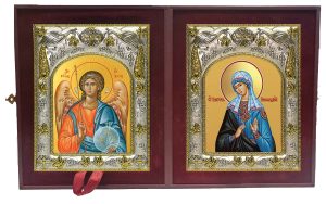 Складень Ангел Хранитель и Виктория Никомидийская