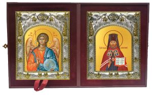 Складень Ангел Хранитель и Фаддей архиепископ Тверской, священномученик