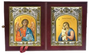 Складень Ангел Хранитель и Взыскание погибших, икона Божией Матери