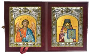 Складень Ангел Хранитель и Иоанн (Иван) Шанхайский и Сан-Францисский святитель, чудотворец