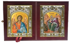 Складень Ангел Хранитель и Илия (Илья) пророк