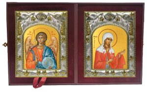 Складень Ангел Хранитель и Лариса Готфская, мученица