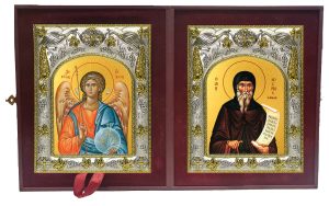 Складень Ангел Хранитель и Косма Эталийский
