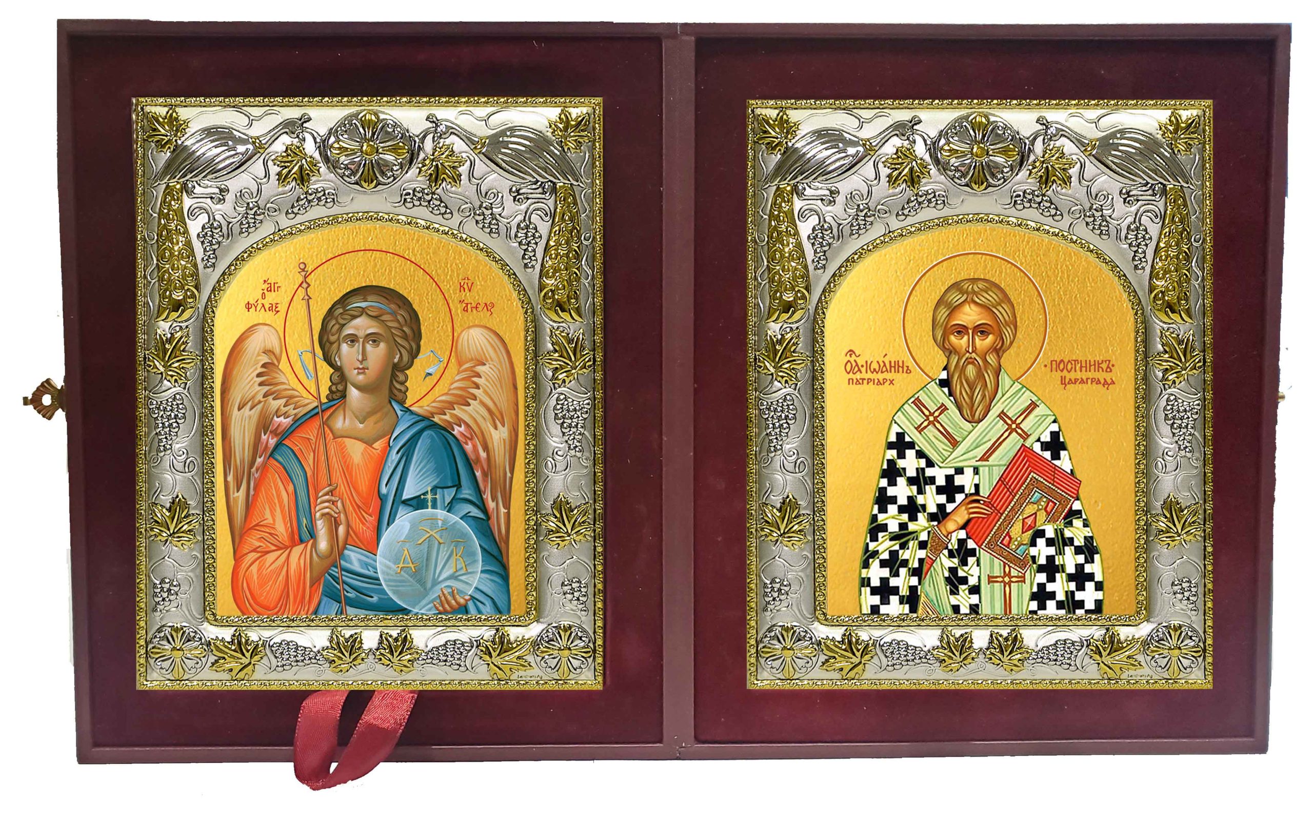 Складень Ангел Хранитель и Иоанн (Иван) Постник
