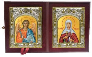 Складень Ангел Хранитель и Наталия (Наталья) Никомидийская мученица